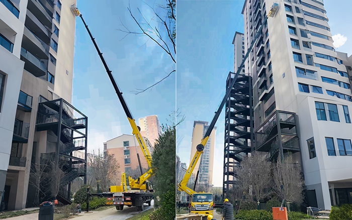 高楼施工遇 “拦路虎”？NG官网 GKS45A 小飞臂 “精准走位”