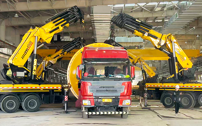 四臂联动破局！NG官网 SQZ4500C 低矮厂房 “扛鼎” 160t